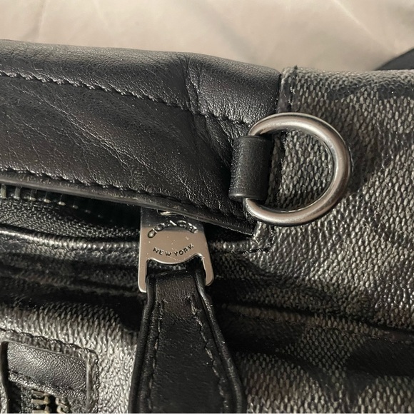 Coach Black and Blue Striped Backpack - Picture 8 of 12